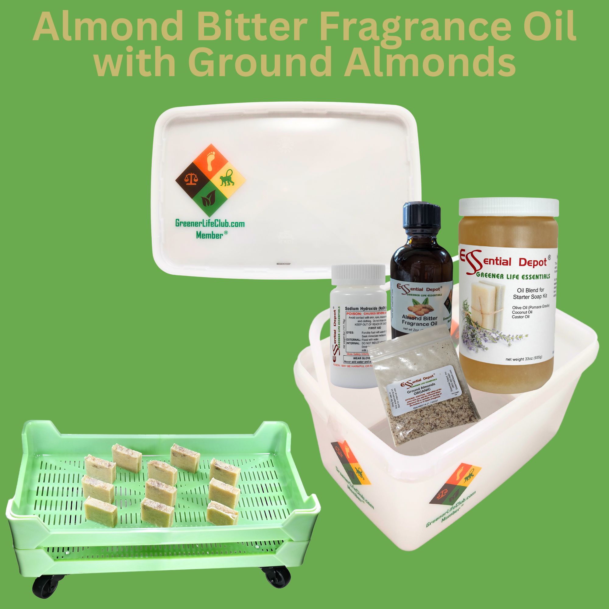 Almond Bitter Fragrance Oil with ground almonds